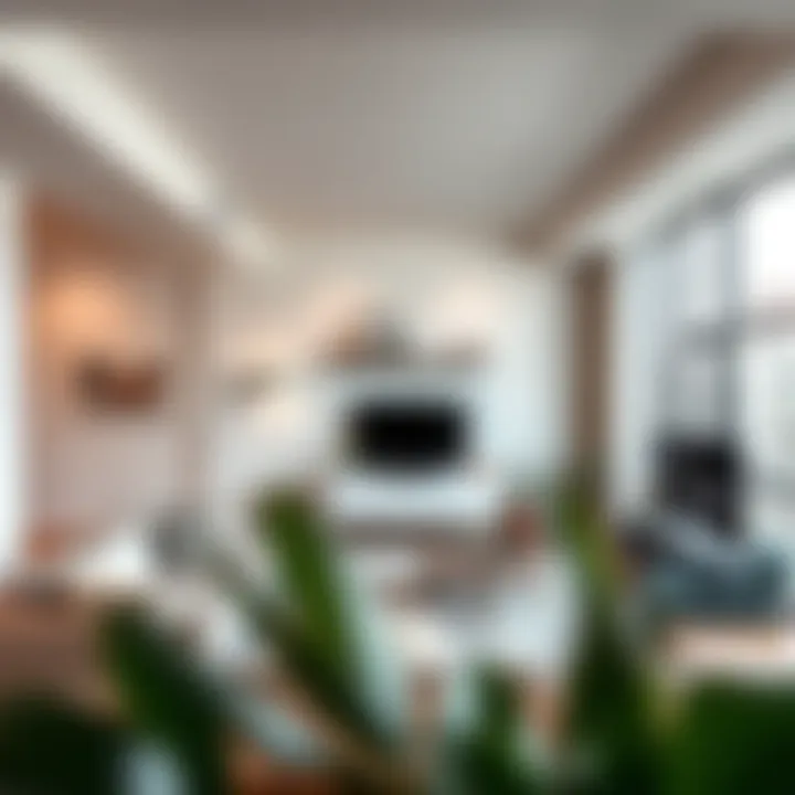 Contemporary living space in a furnished apartment, highlighting comfort and style
