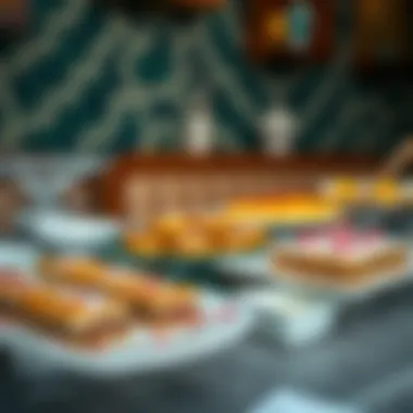 Authentic Turkish Desserts Authentic Turkish desserts displayed on a decorative table, highlighting cultural sweets like baklava and kunefe.