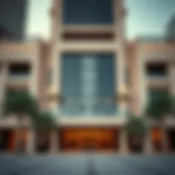 Stunning exterior view of Oud Metha Office Building showcasing its architectural features