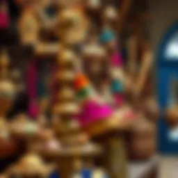 A vibrant display of handcrafted goods showcasing global artisanship