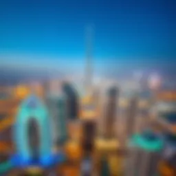 Aerial view of Dubai's skyline showcasing modern architecture