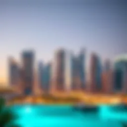 Dubai skyline with modern architecture